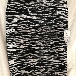 Brand new zebra striped Lularoe Cassie skirt